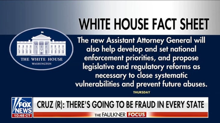 White House creates new assistant AG role to probe fraud